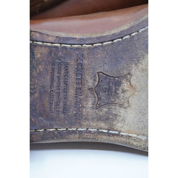 Beckett Simonon Bernard Tassel Loafers Brown Leather Handmade US Sz 11.5 - Picture 6 of 9